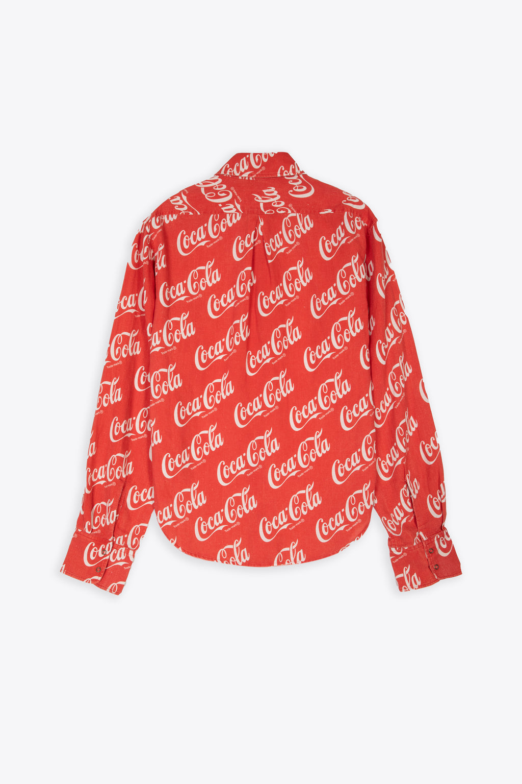 alt-image__Red-linen-blend-Coca-Cola-shirt---Unisex-Printed-Button-Up-Shirt-Woven-