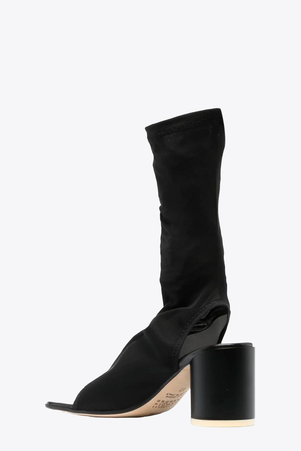 alt-image__Open-toe-black-stretch-lycra-heeled-boots