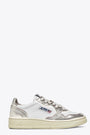 Silver and white leather low sneaker - Medalist 