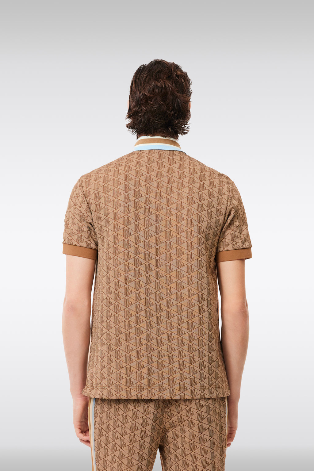 alt-image__Beige-and-brown-polo-shirt-with-jacquard-motif-
