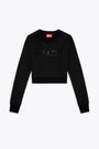 Black cropped sweatshirt with cut-out logo - F Slimmy Od
 