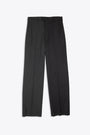 Black tailored pant with pinstriped single leg  