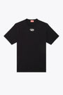 T-shirt nera in cotone con logo Oval-D gommato - T Just Od 