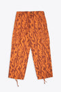 Orange canvas printed cargo pant - Unisex Printed Cargo Pants Woven  